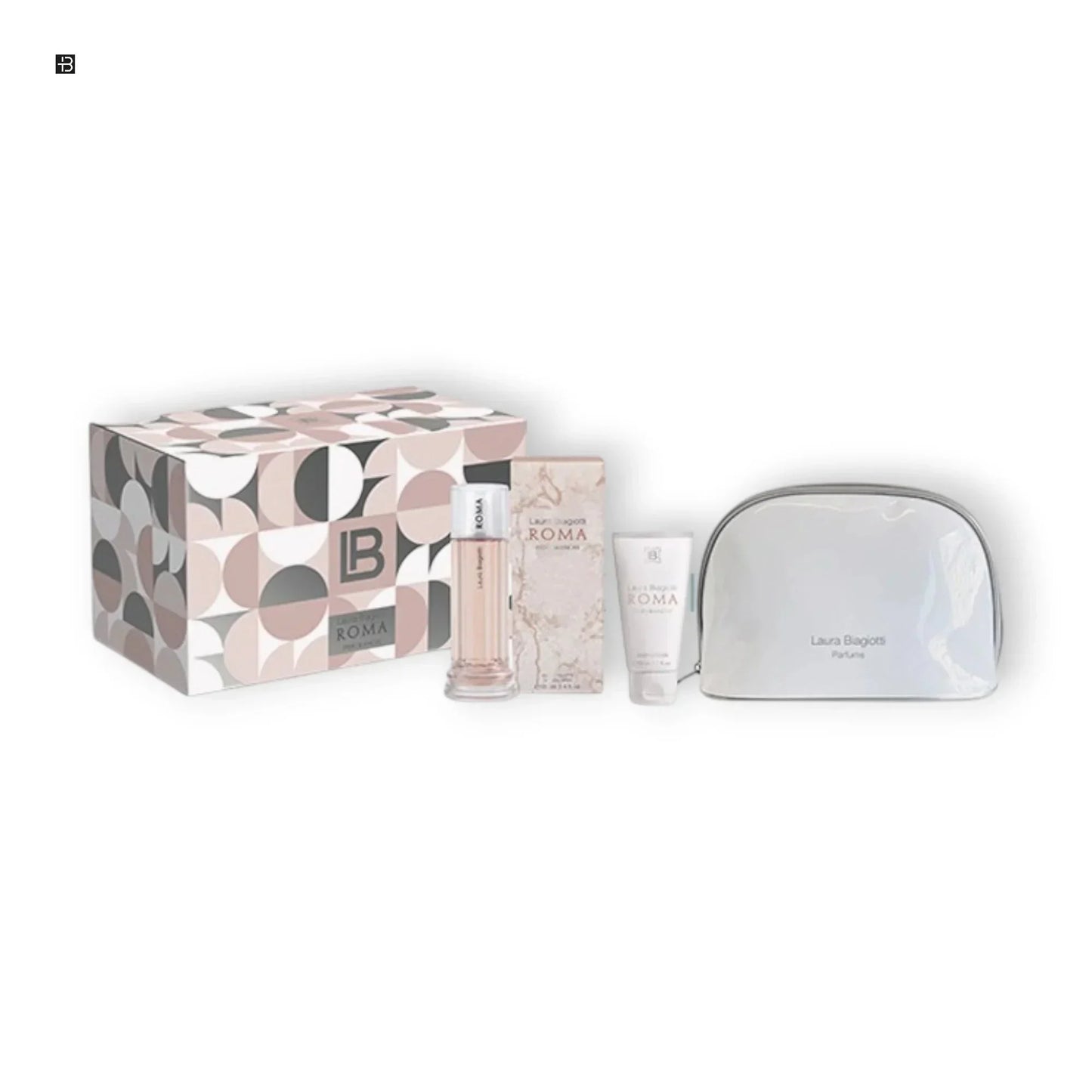 Luxus Parfum Geschenkset mit Parfümflakon, Bodylotion, trendiger Geschenkbox und Kosmetiktasche