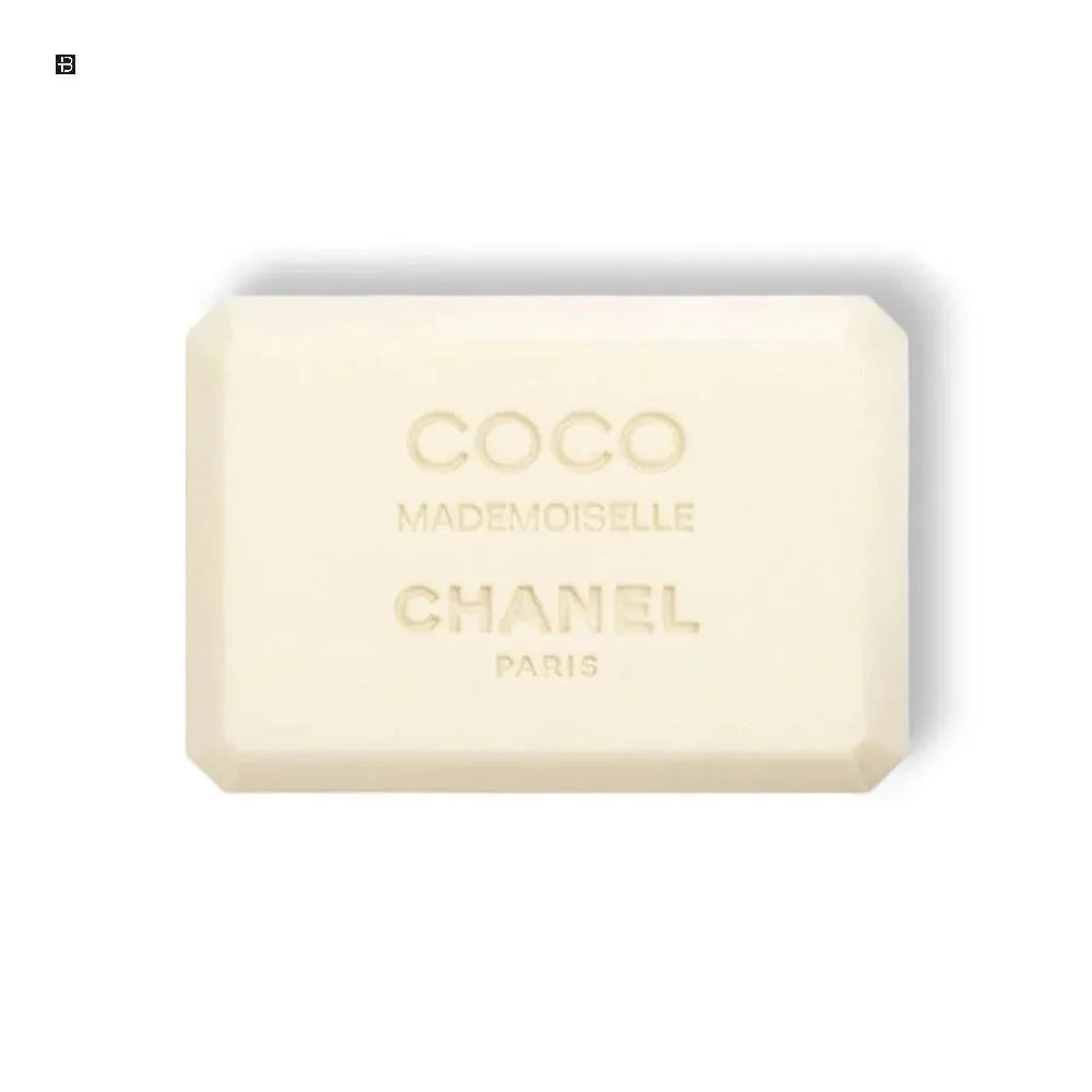 Luxus Seife Coco Mademoiselle Chanel, rechteckig, hellbeige, auf weißem Hintergrund