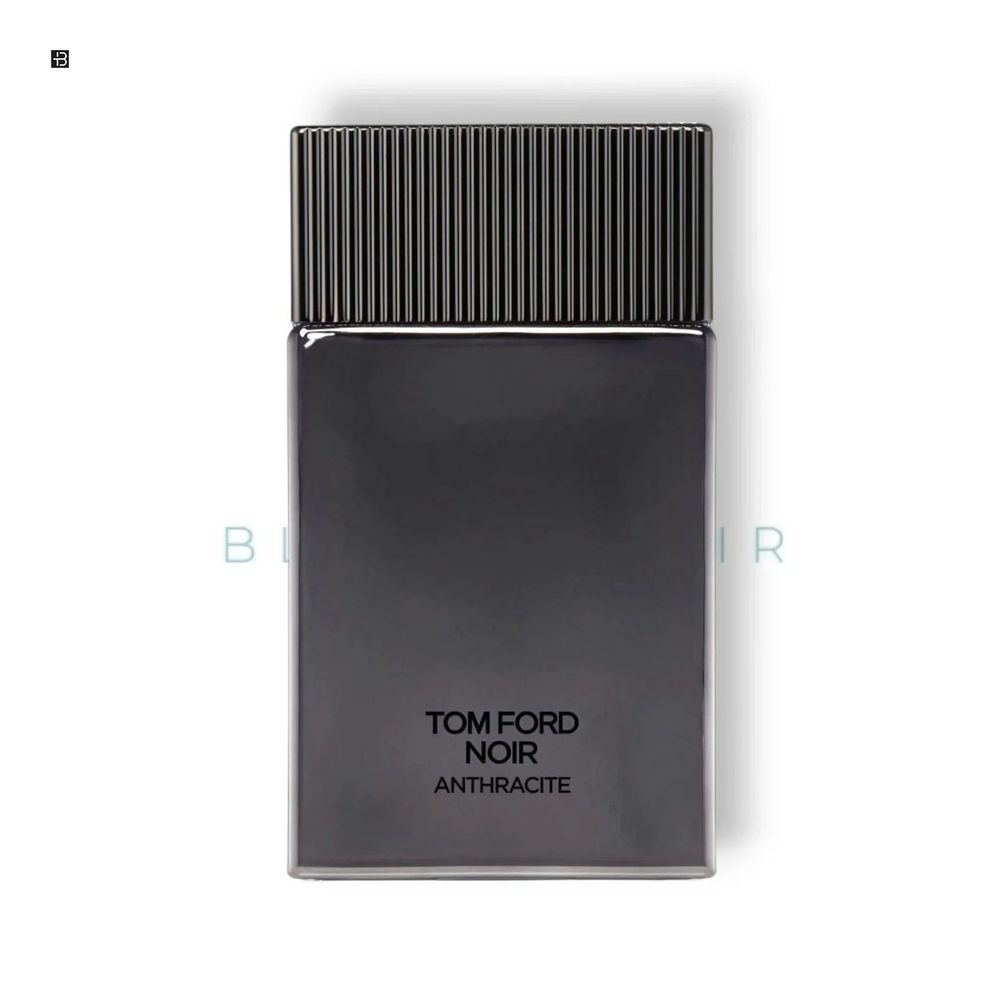 Tom Ford Noir Anthracite Herrenduft, eleganter schwarzer Parfumflakon vor weißem Hintergrund