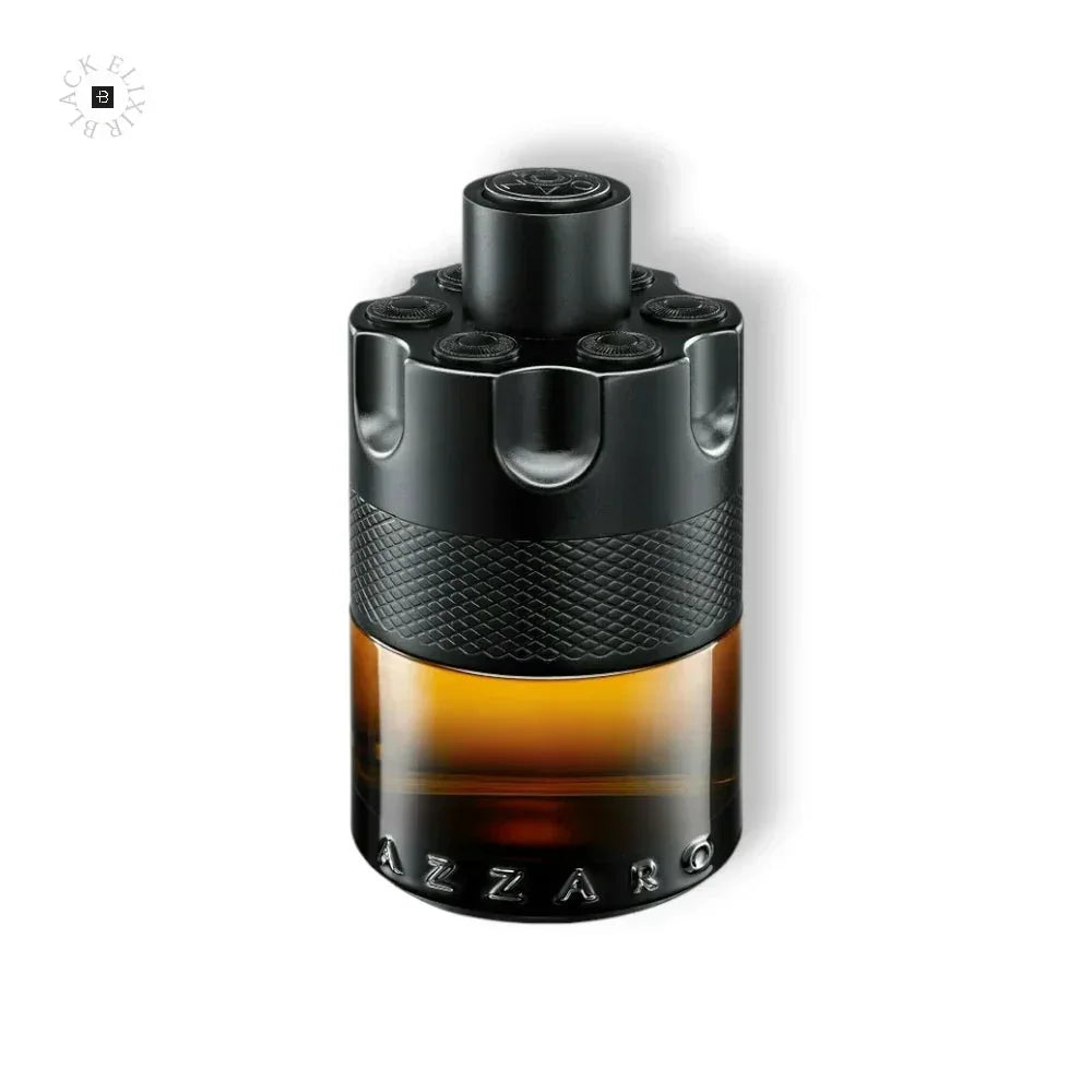 Azzaro Herrenparfum in edlem, schwarzem Flakon mit bernsteinfarbener Flüssigkeit