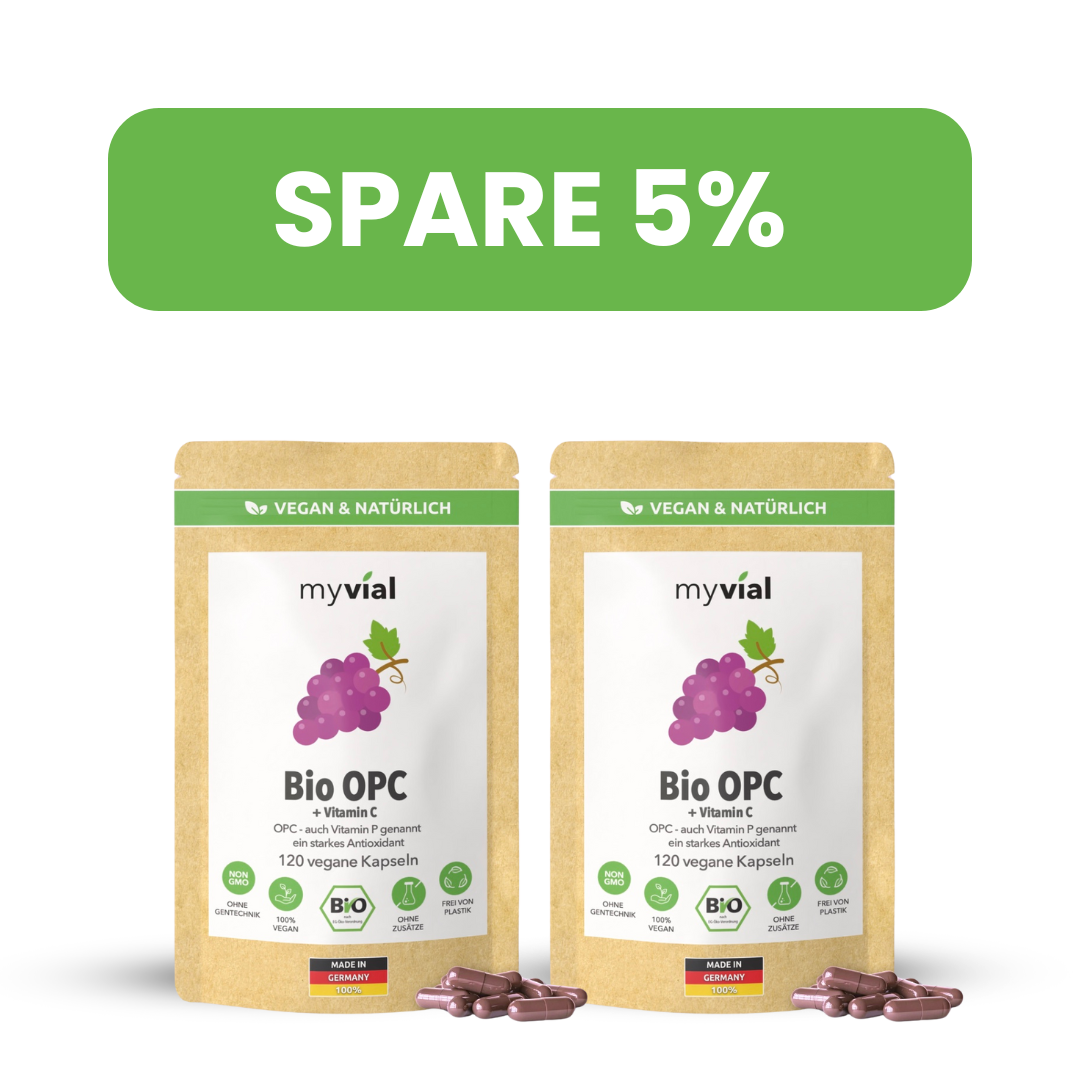 Organic OPC Capsules - With Grape Seed, Aronia Powder & Vitamin C