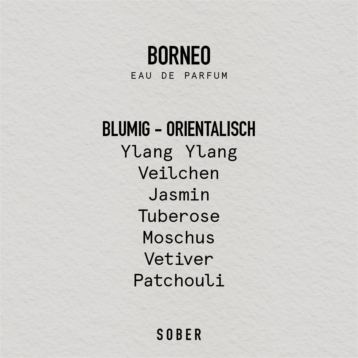 BORNEO - Eau de Parfum Parfum von sober | Luxus Aroma