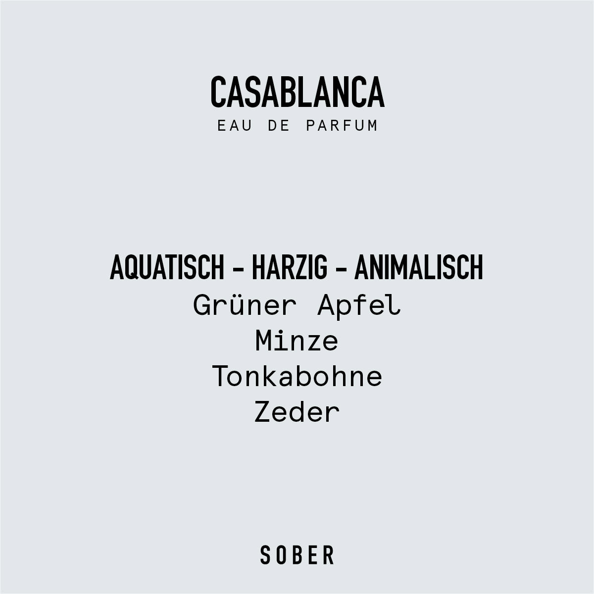 CASABLANCA - Eau de Parfum Parfum von sober | Luxus Aroma