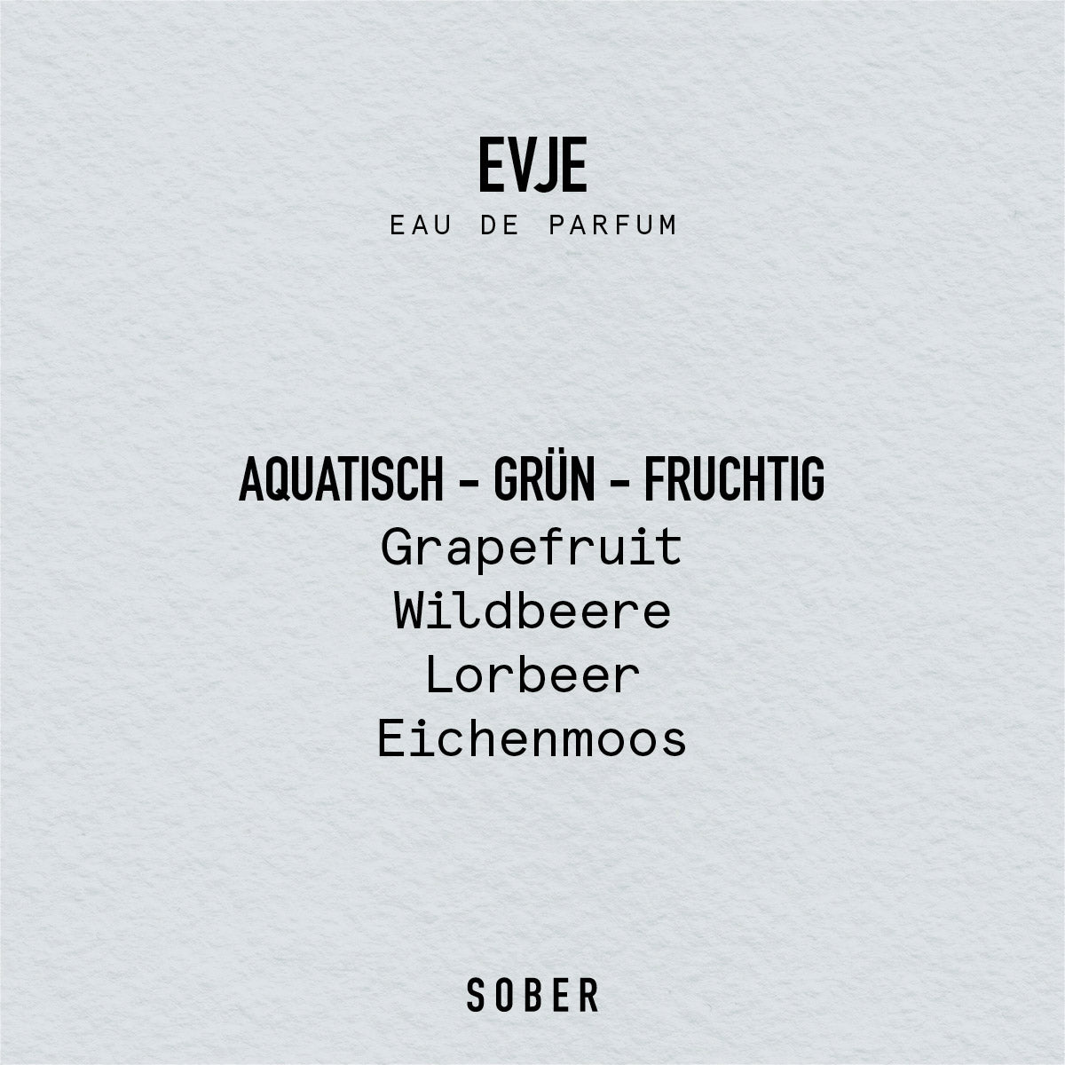 EVJE - Eau de Parfum Parfum von sober | Luxus Aroma