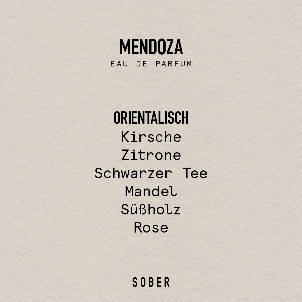 MENDOZA - Eau de Parfum Parfum von sober | Luxus Aroma