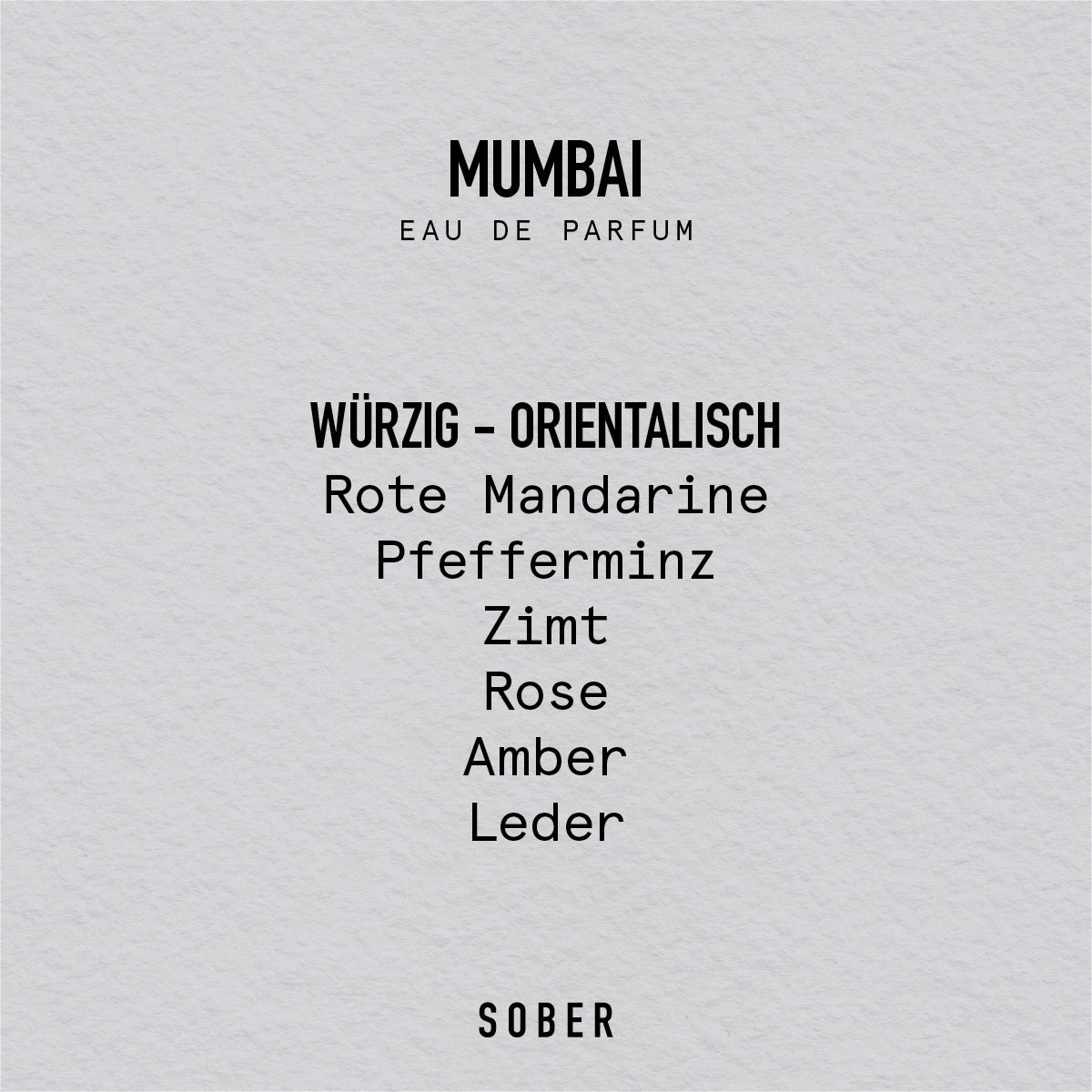 MUMBAI - Eau de Parfum Parfum von sober | Luxus Aroma
