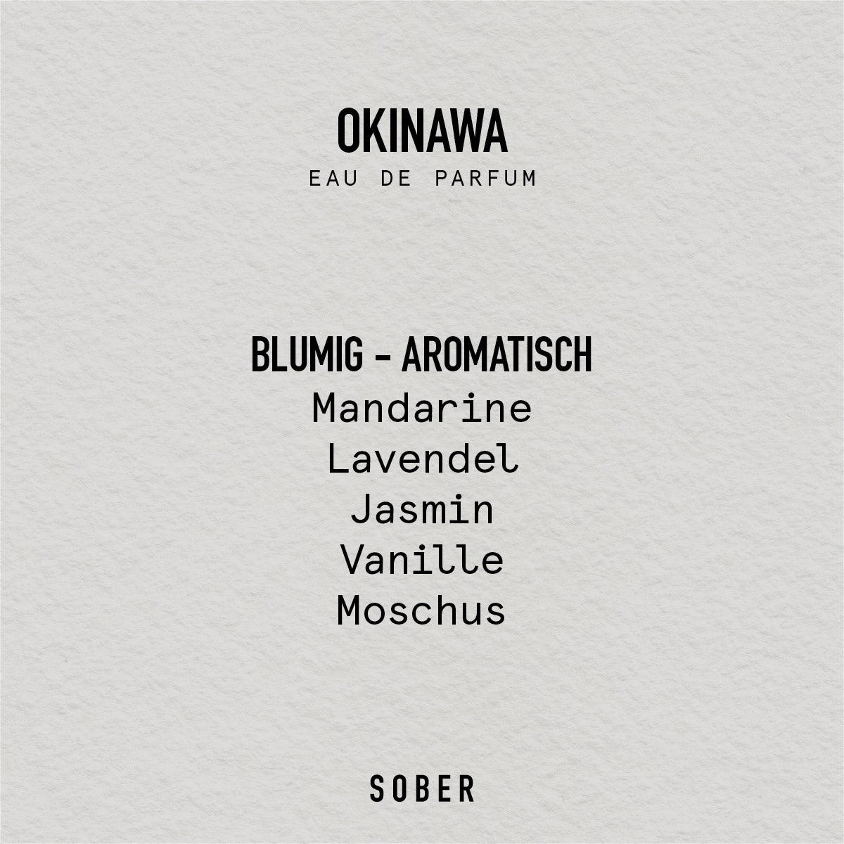 OKINAWA - Eau de Parfum Parfum von sober | Luxus Aroma