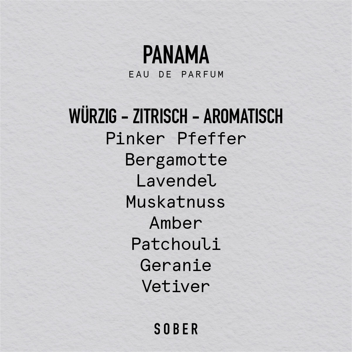 PANAMA - Eau de Parfum Parfum von sober | Luxus Aroma