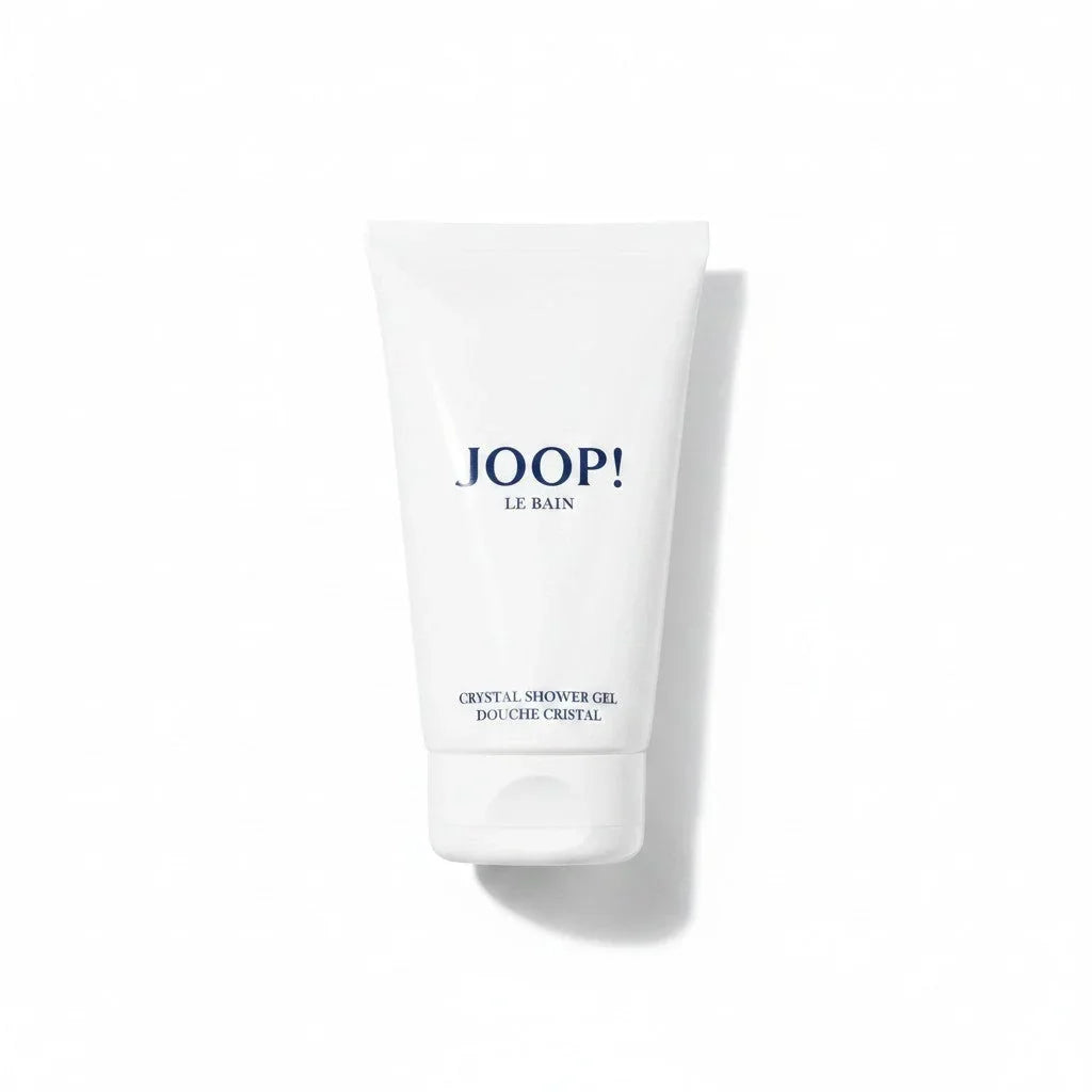 Weiße Tube Joop! Le Bain Crystal Shower Gel Duschgel vor weißem Hintergrund