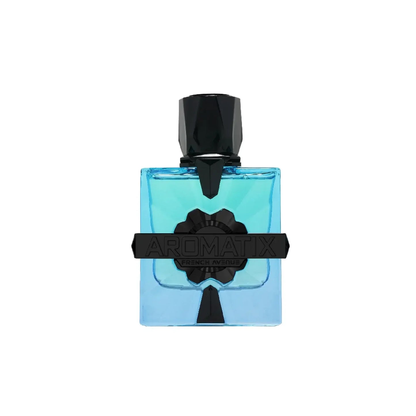 Luxus Parfumflakon in Blau mit schwarzem Verschluss, Duft fĂŒr Damen, Herren und Unisex