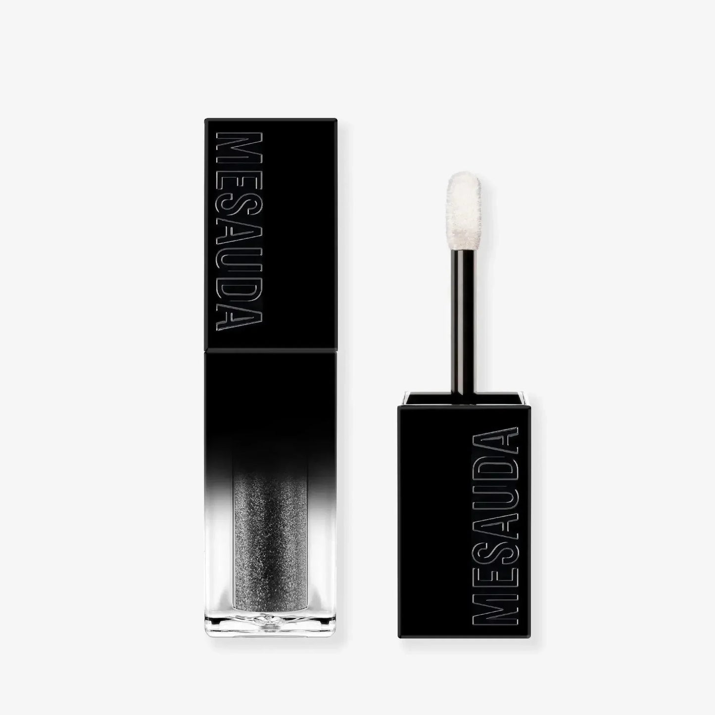 Flüssiger Lidschatten in Schwarz mit Applikator, elegantes Design, Makeup Produkt