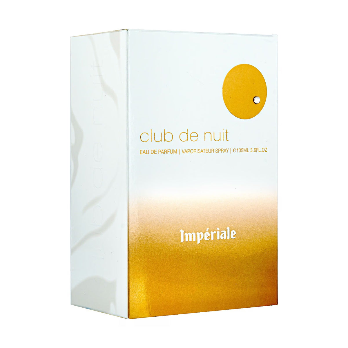 Club de Nuit Impériale Parfum Box, luxuriöse gold-weiße Verpackung, exklusives Duftprodukt