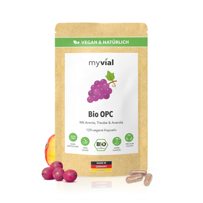 Organic OPC Capsules - With Grape Seed, Aronia Powder & Vitamin C