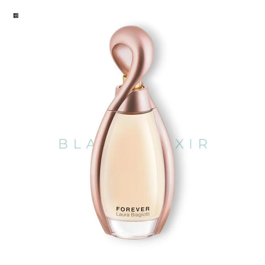 Edles Damenparfum in eleganter Flasche mit roségoldenem Verschluss auf weißem Hintergrund
