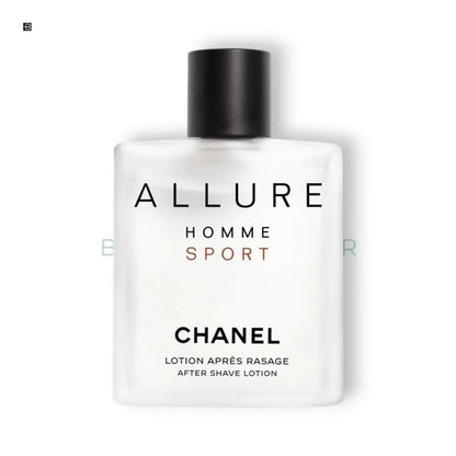 Chanel Allure Homme Sport After Shave Lotion Flakon auf weißem Hintergrund