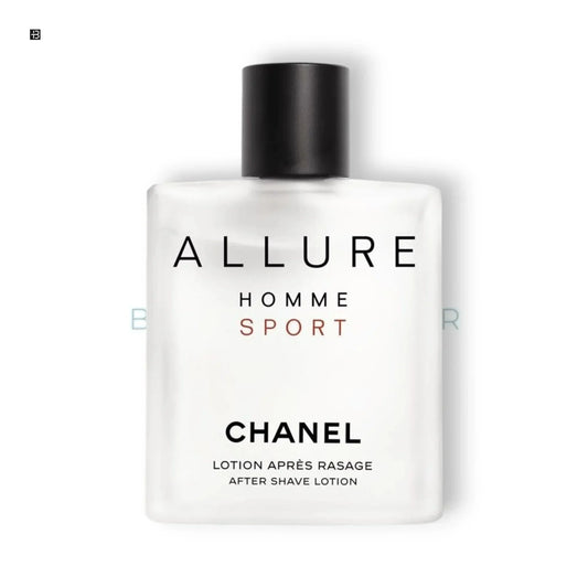 Chanel Allure Homme Sport After Shave Lotion Flakon auf weißem Hintergrund