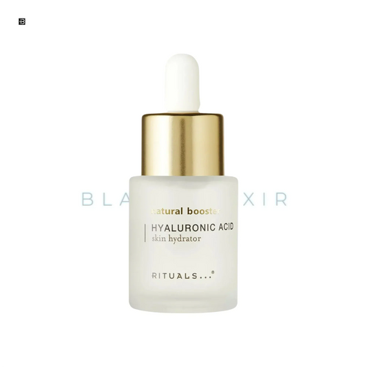 Hyaluronsäure Serum mit goldener Pipette, Feuchtigkeitspflege für die Haut, Produktfoto