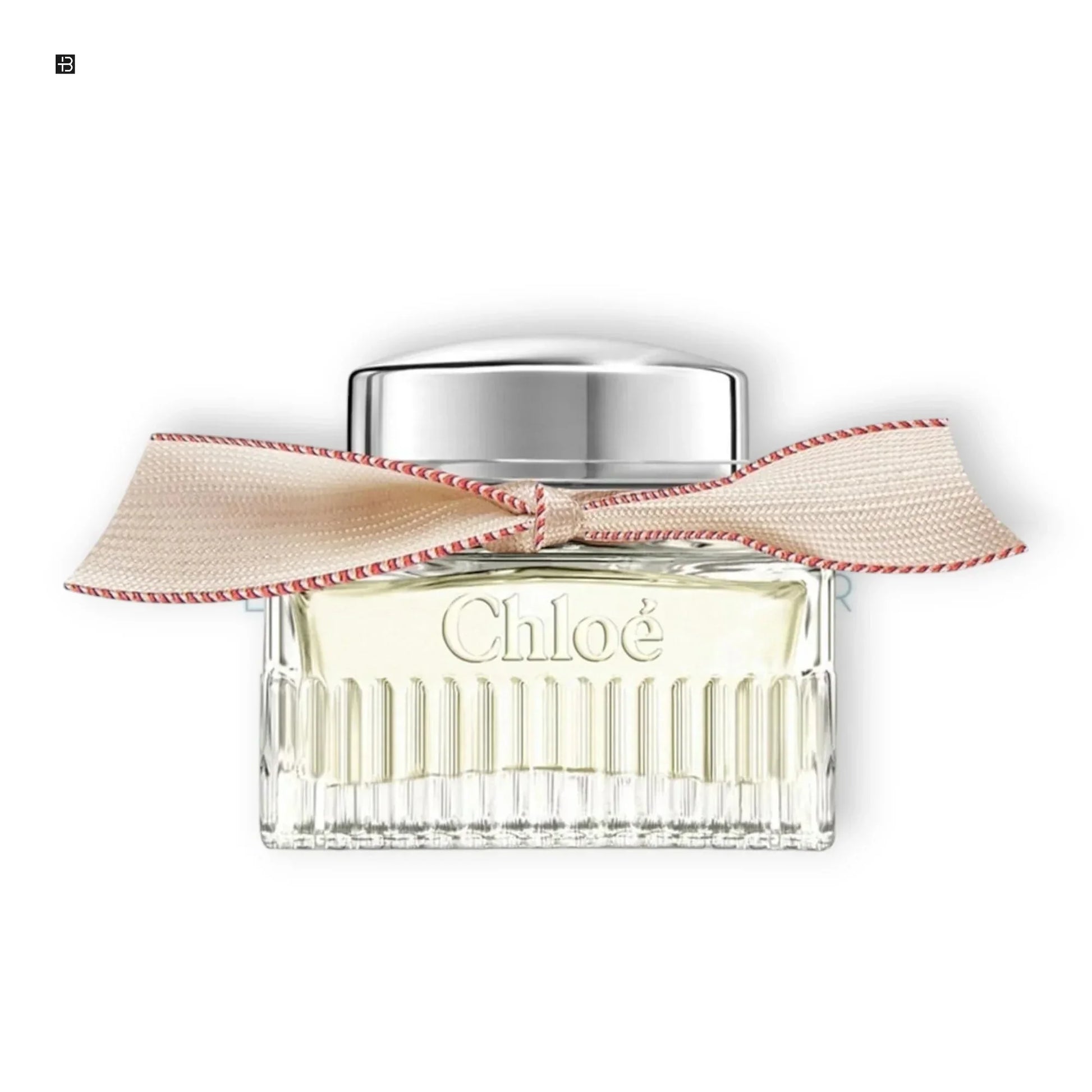 Luxus Damenparfum Flakon mit Schleife, elegantes Design, Duft für Frauen, transparent