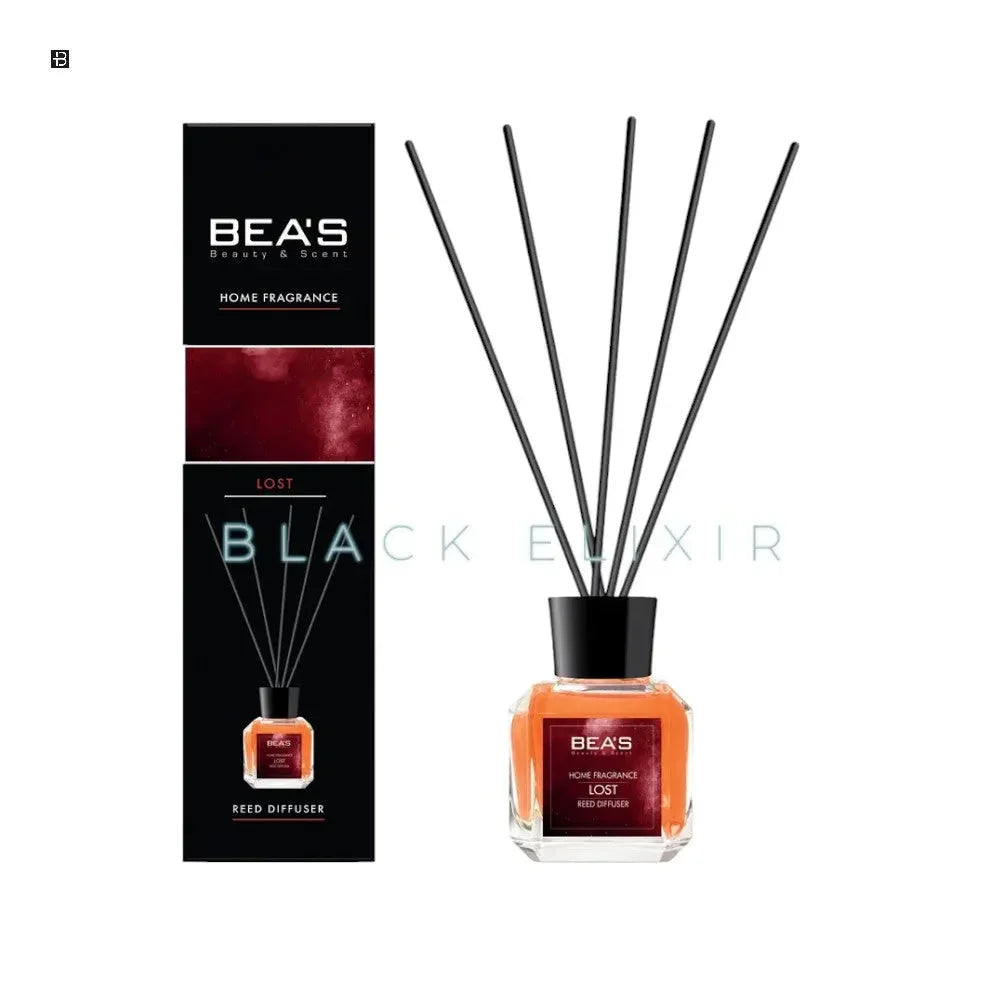 Luxus Raumduft Diffusor mit schwarzen Stäbchen und edler Verpackung, Duftvariante Lost