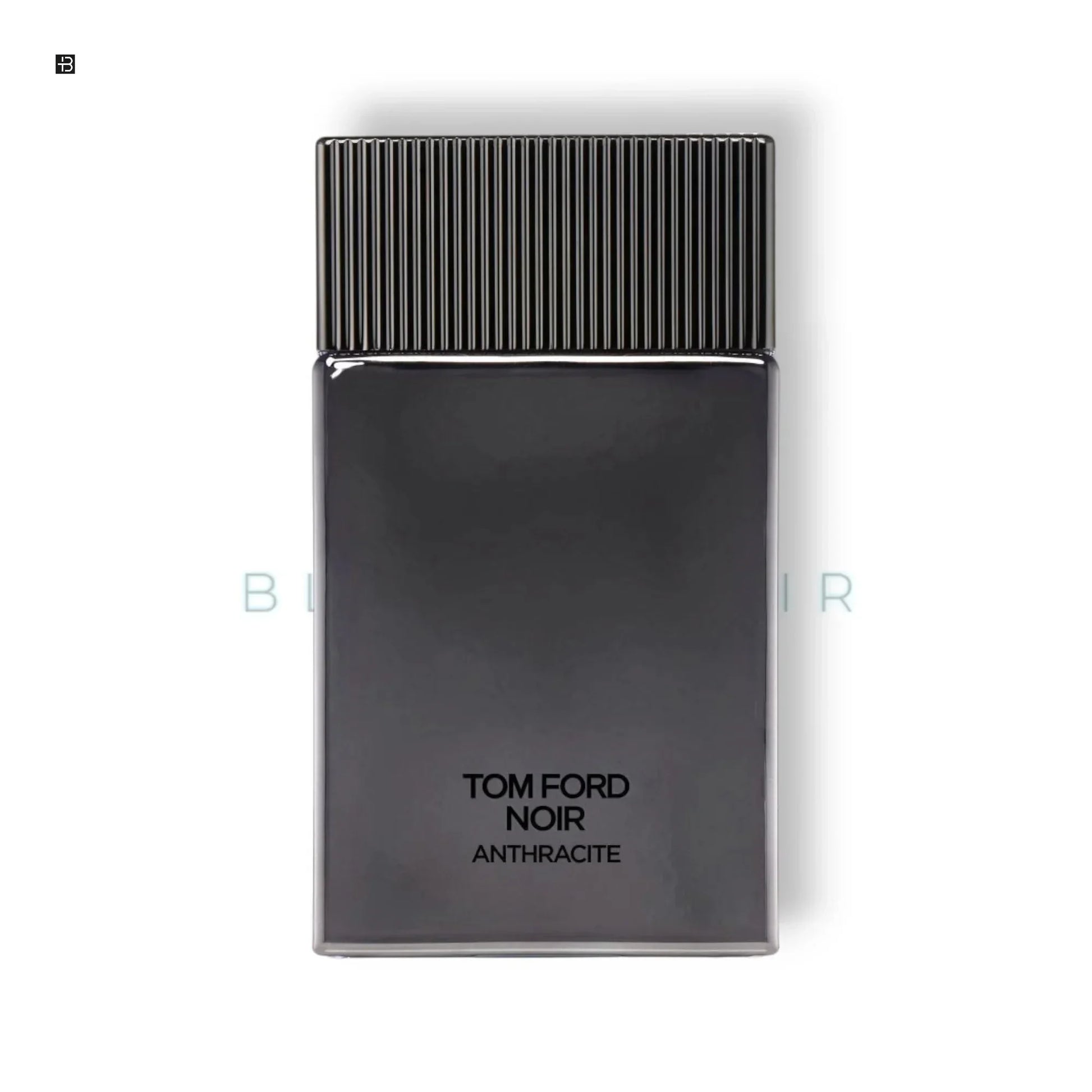Tom Ford Noir Anthracite Herrenduft, eleganter schwarzer Parfumflakon vor weißem Hintergrund