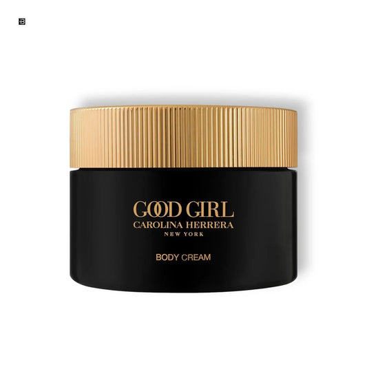 Carolina Herrera Good Girl Body Cream Luxus-Körperpflege in schwarzem Tiegel mit goldenem Deckel