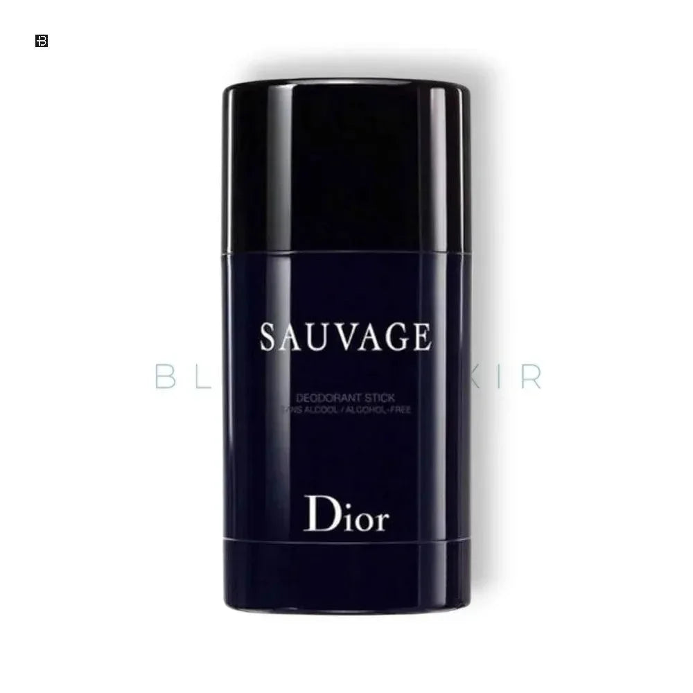 Dunkelblauer Dior Sauvage Deodorant Stick für Herren vor weißem Hintergrund