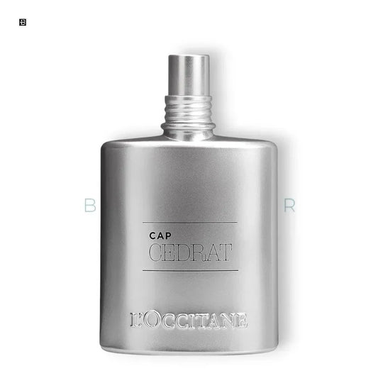 Edles Parfumflakon Cap Cedrat von L'OCCITANE, silberfarben, für Herren, luxuriöses Design