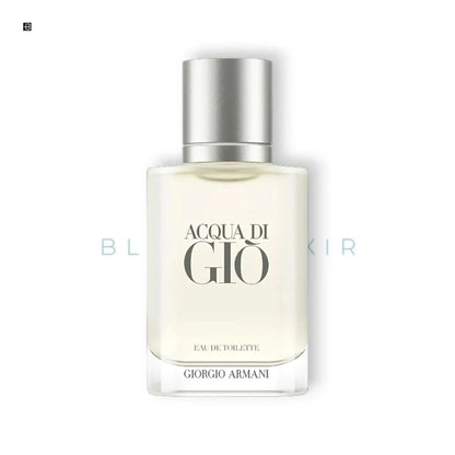 Edles Herrenparfum Flakon Acqua di Giò Giorgio Armani, transparent mit silbernem Deckel