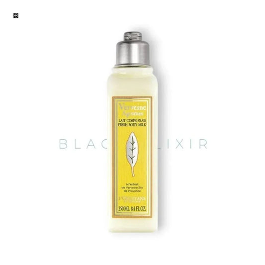 L'Occitane Verveine Körpermilch 250ml Flasche mit gelbem Etikett auf weißem Hintergrund