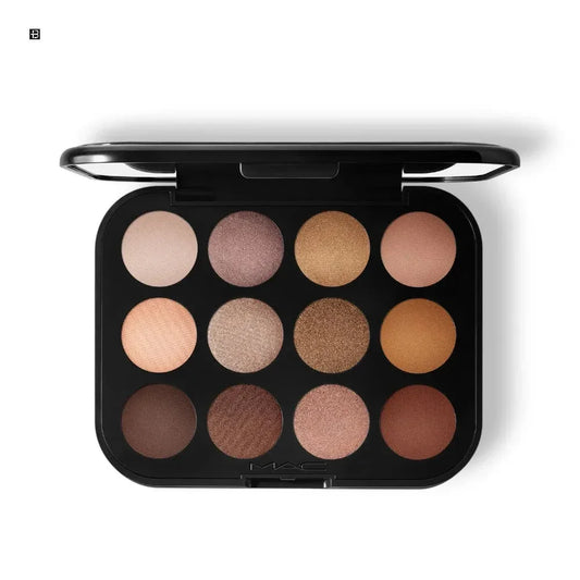 Lidschattenpalette mit 15 warmen Braun- und Goldtönen in schwarzem Etui, Make-up Produkt