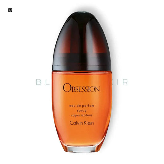 Calvin Klein Obsession Parfum für Damen in orangefarbenem Flakon vor weißem Hintergrund