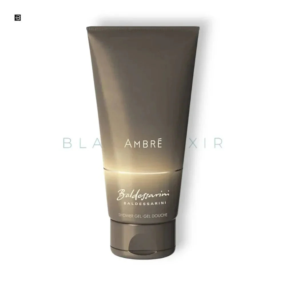 Baldessarini Ambre Duschgel für Herren in brauner Tube, luxuriöses Dufterlebnis