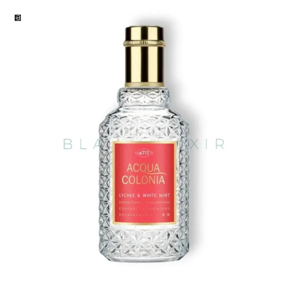Glasflakon 4711 Acqua Colonia Lychee & White Mint Luxusparfum mit goldener Verschlusskappe