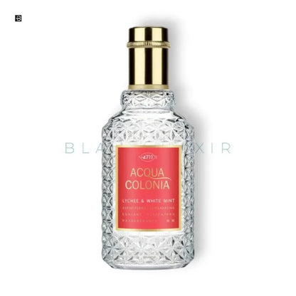 Glasflakon 4711 Acqua Colonia Lychee & White Mint Luxusparfum mit goldener Verschlusskappe