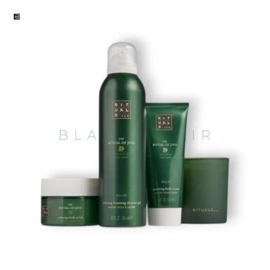 Rituals The Ritual of Jing Pflegeset mit Duschgel, Körpercreme, Body Scrub und Duftkerze
