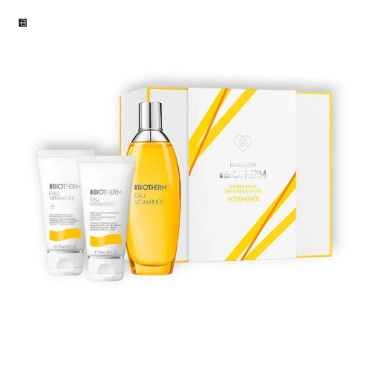 Biotherm Eau Vitaminée Set mit Parfum und zwei Pflegeprodukten, weiß-gelbes Geschenkset