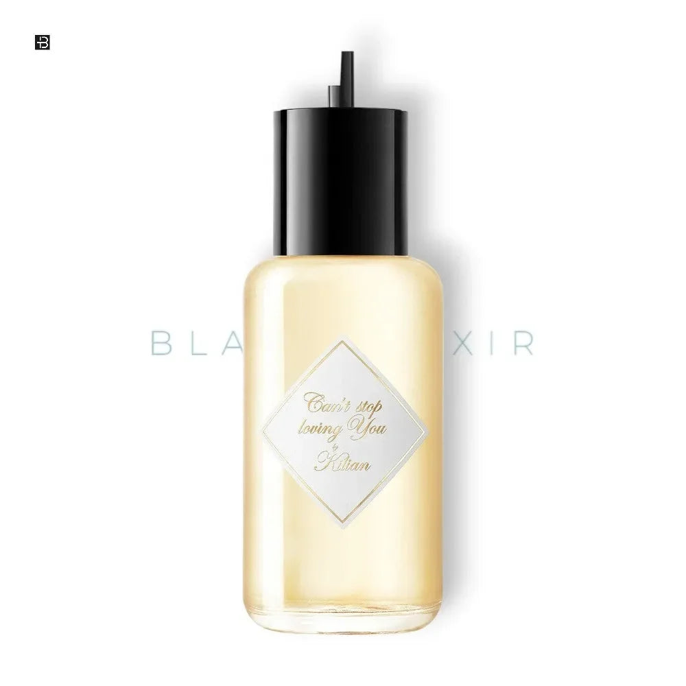 Ein Flakon des Kilian Can`t stop loving you Eau de Parfum mit schwarzem Verschluss.