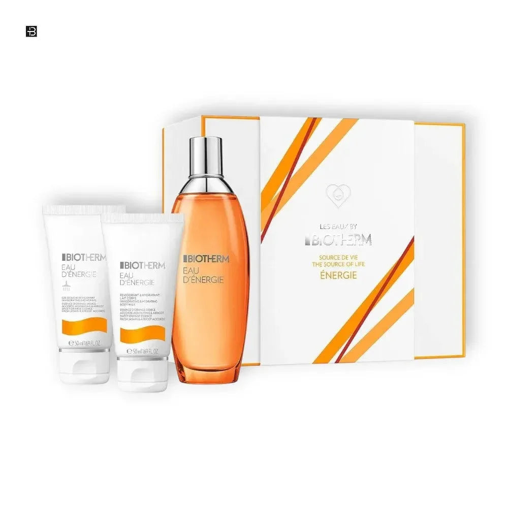 Biotherm Eau d'Énergie Parfum-Set mit Duft, Duschgel und Körperlotion, Geschenkbox