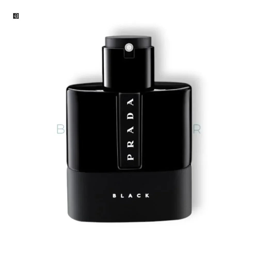 Schwarzer Flakon Prada Black Herrenduft, exklusives Luxusparfum, elegantes Design