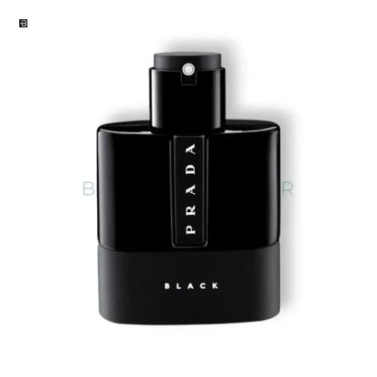 Schwarzer Flakon Prada Black Herrenduft, exklusives Luxusparfum, elegantes Design