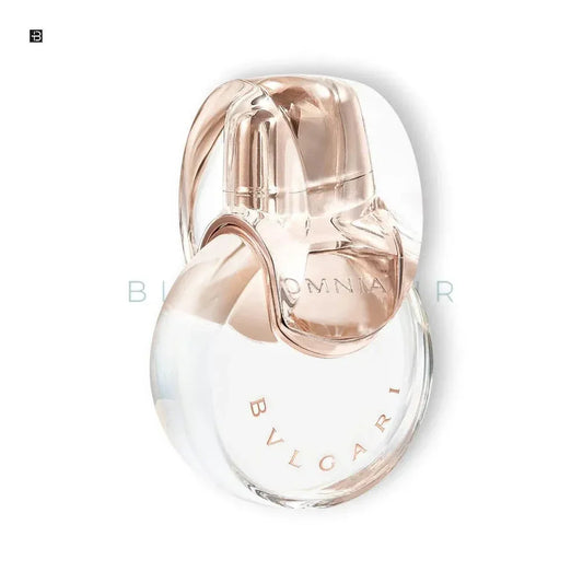 Luxus Parfumflakon Bvlgari Omnia kristallklar mit Rosegold-Akzenten, elegantes Design