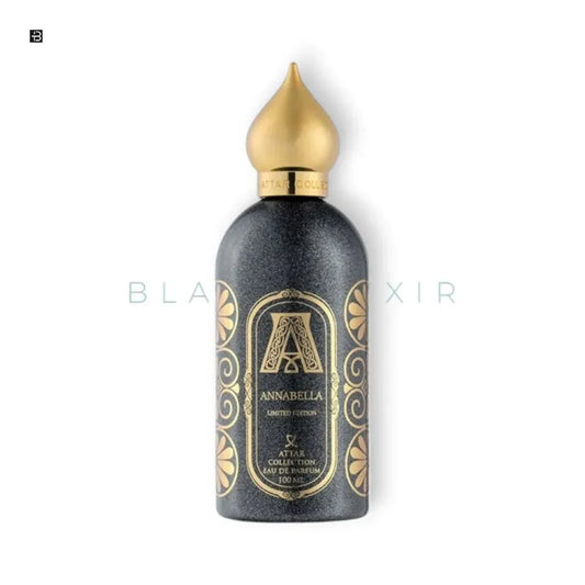 Elegante Parfümflasche Annabella Limited Edition, schwarzes Design mit goldenen Ornamenten, 100ml