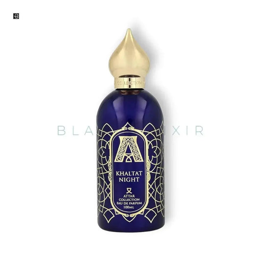 Edles Parfum KhalTat Night in blauer Flasche mit goldener Verzierung, 100ml, Unisexduft