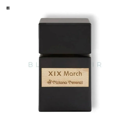 Luxusparfum Tiziana Terenzi XIX March in eckigem, schwarzem Flakon mit Holzlabel