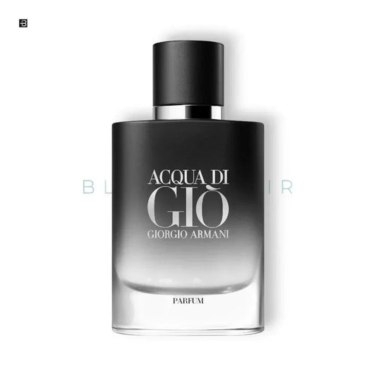 Elegantes Parfumflakon Acqua di Giò Giorgio Armani, schwarzer Farbverlauf, Herrenduft