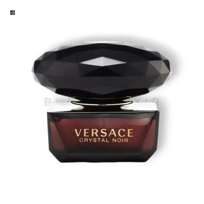 Luxuriöses Parfumflakon Versace Crystal Noir, dunkles Glas, exklusives Damenduft Design