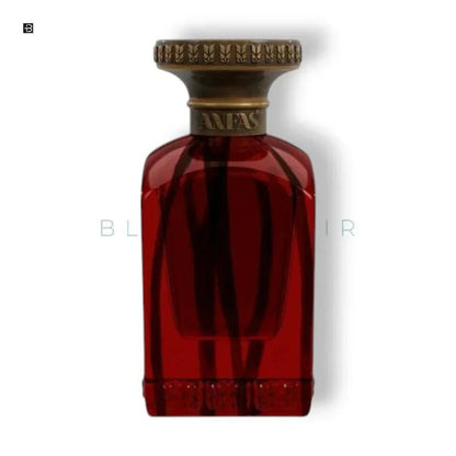 Luxusparfum in elegantem roten Glasflakon mit goldenem Verschluss, Unisex Duft