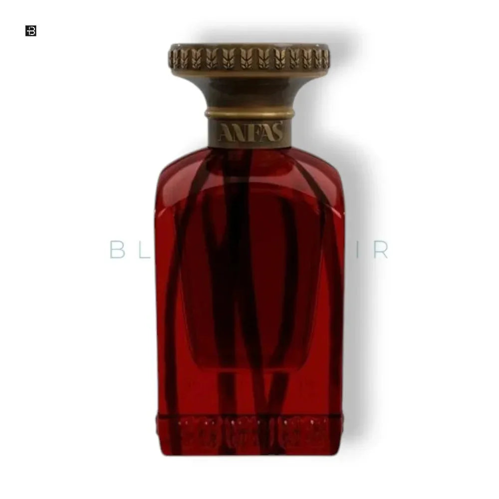 Rotes Luxus-Parfumflakon mit goldenem Verschluss, elegant und stilvoll, Unisex-Duft