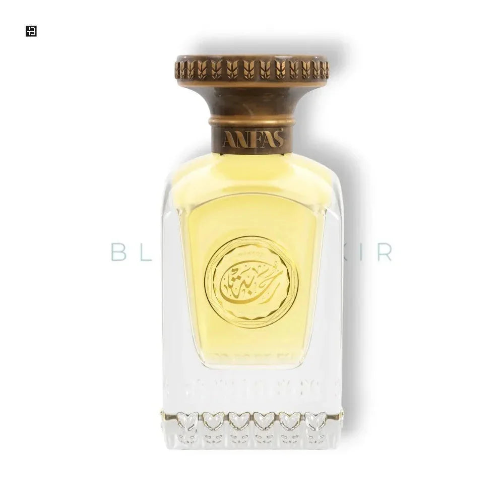 Luxuriöses Parfumflakon mit goldener Kappe und orientalischem Muster, edler Unisex-Duft