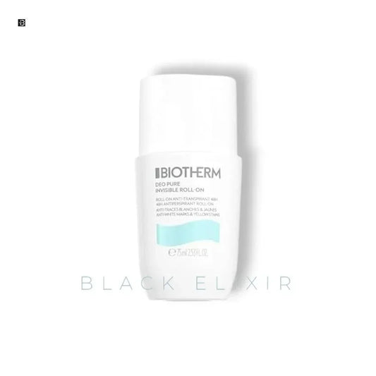 Biotherm Deo Pure Invisible Roll-On 75ml, weißer Antitranspirant Roll-On auf weißem Hintergrund